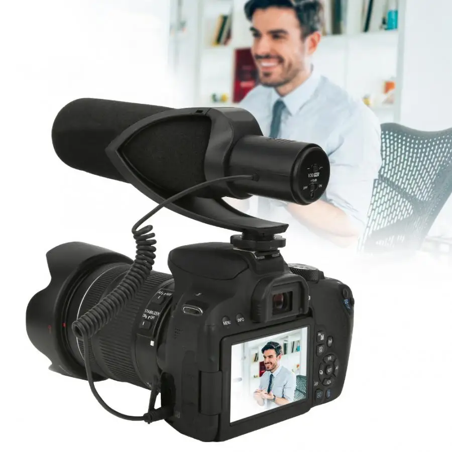 COMICA микрофон CVM-V30 PRO указывая конденсаторный с ветер муфта для SLR Камера