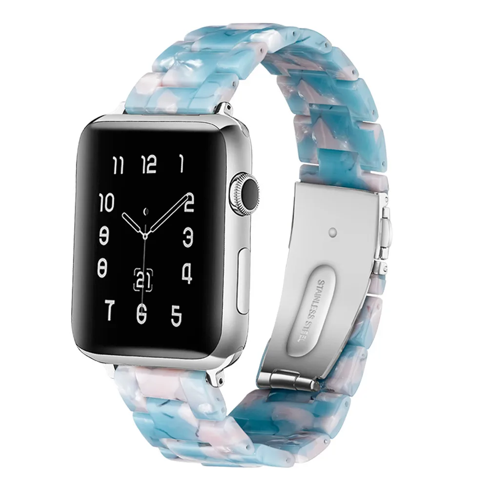 Ремешок полимерный для Apple Watch Band Series SE/6/5/4/3/2 Модный легкий керамический браслет