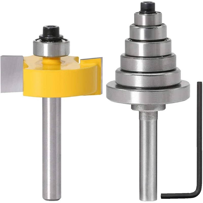 1/2 дюйма хвостовик Rabbet маршрутизатор бит с 6 набор подшипников взаимозаменяемые