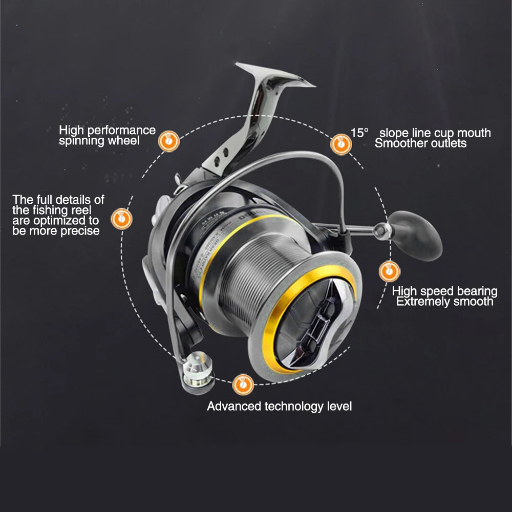 10 + 1BB умственная спиннинговая катушка рыболовное колесо длинное 8000 9000 10000 11000 12000