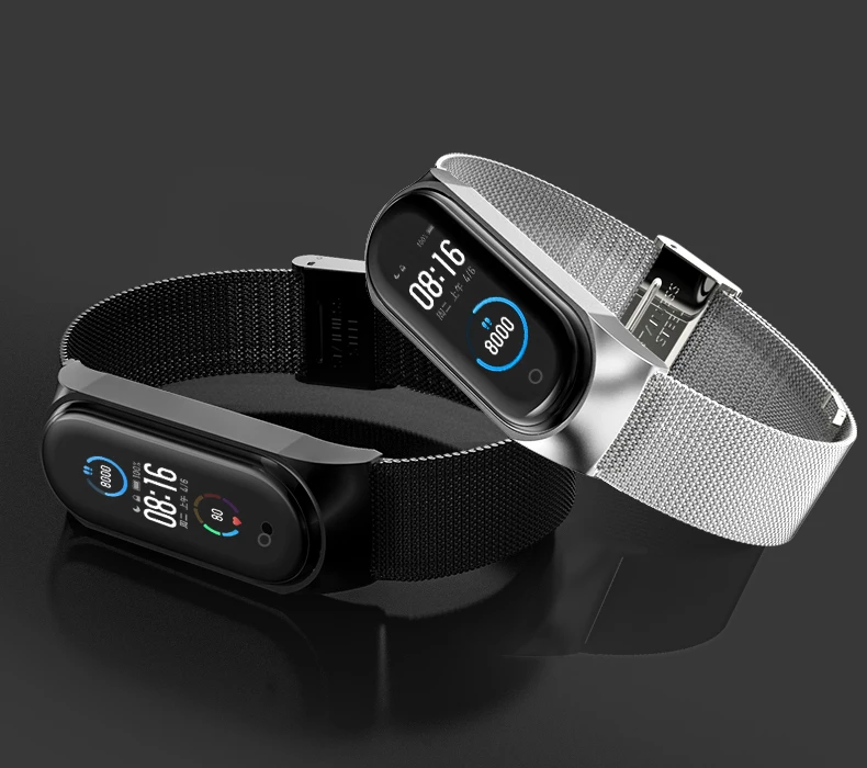 Металлические браслеты для Xiaomi Mi Band 5 браслет из нержавеющей стали band магнитный