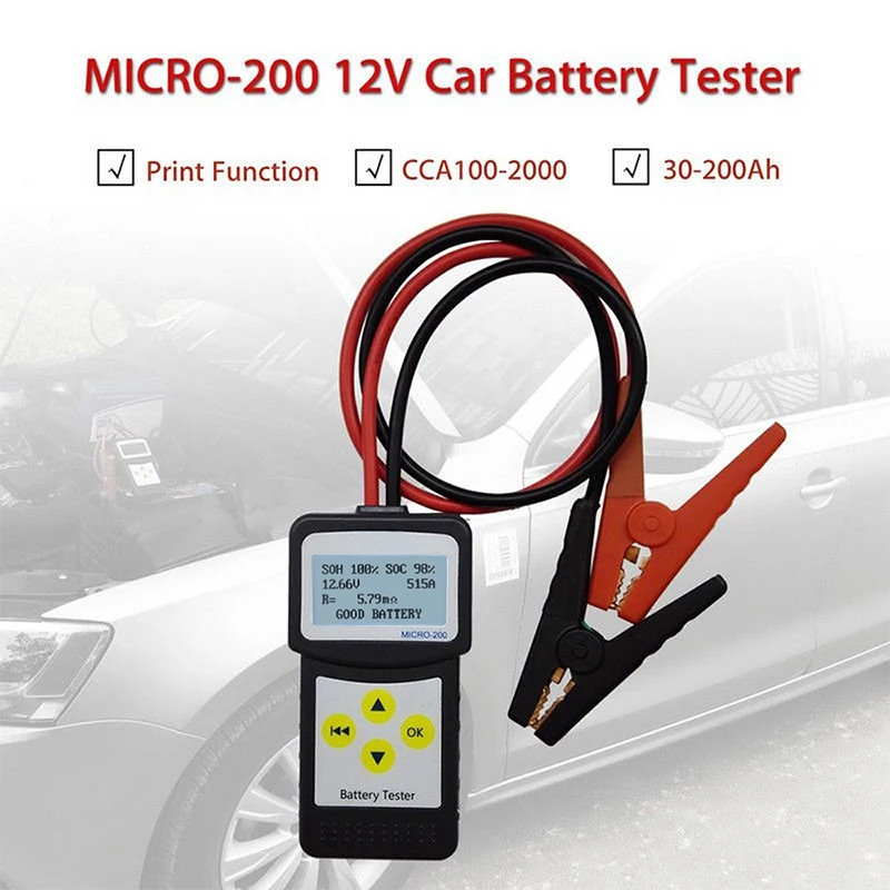 Диагностический прибор для гелевых автомобильных аккумуляторов 200 12 В|Тестеры