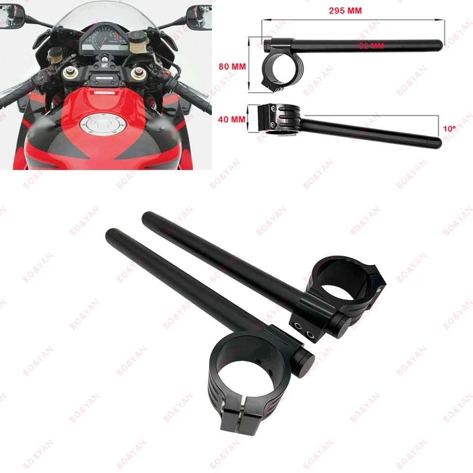 

For Honda CBR1000RR CBR 954 929 1000RR CBR954 CBR929 2000-2013 Motorcycle split handlebar Clip On Ons Fork Adjustable Handlebars