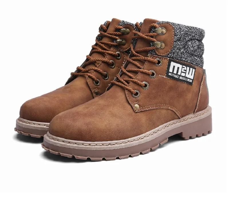 Мужские Зимние ботильоны Модные мужские повседневные ботинки в деловом стиле