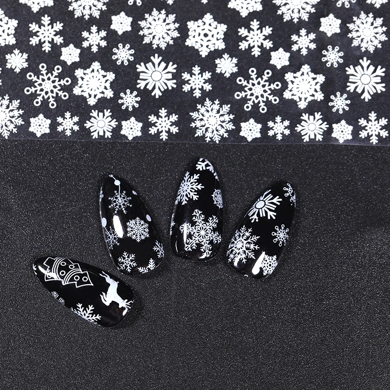 

10 Pcs Nail Transfer Foil Christmas Laser Effect Nail Art Transfer Sticker Slide Slide Nail Art Decal Nails Accessories