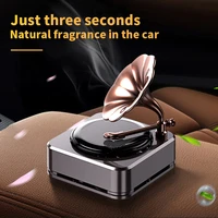 solar car perfume car air freshener creative retro gramophone record rotary player car aromatherapy decoration