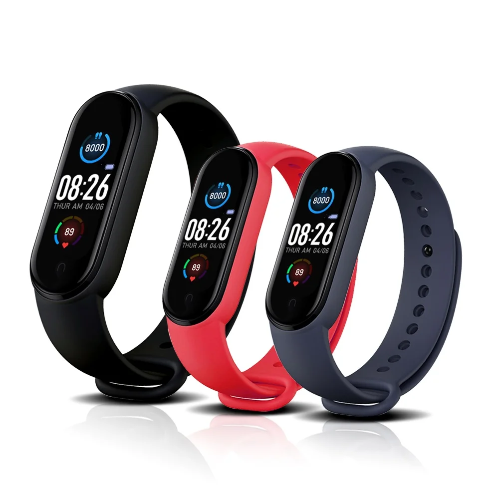 M5 Smart Sport Band Heart Rate Blood Pressure Monitor Color Screen Bracelet Rechargeable Smartband | Электроника
