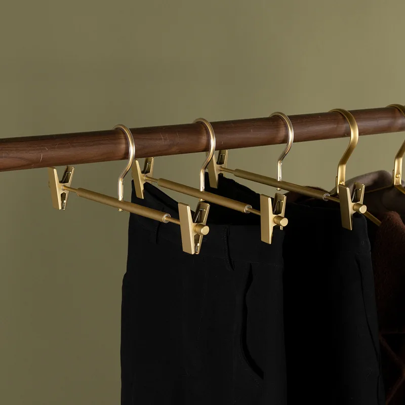 5/10pcs Trouser Hanger Luxury Aluminium Alloy Anti Slip Hang