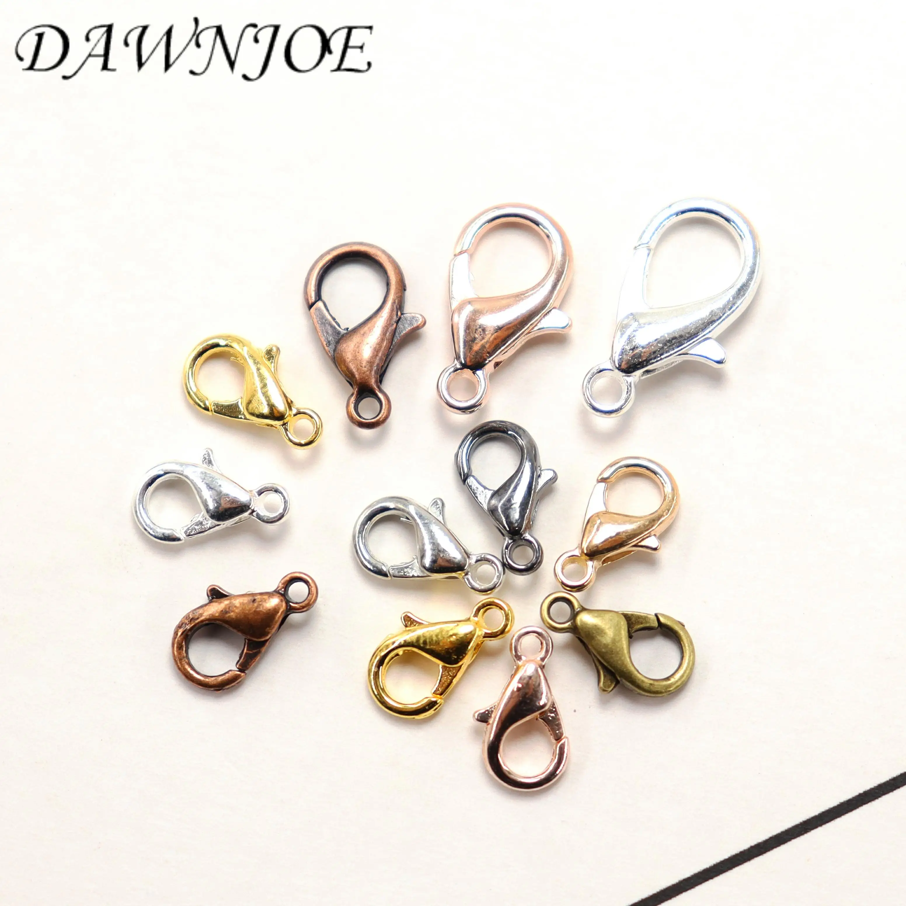 Золотые застежки карабины для изготовления ювелирных изделий сделай сам 100 шт. 8