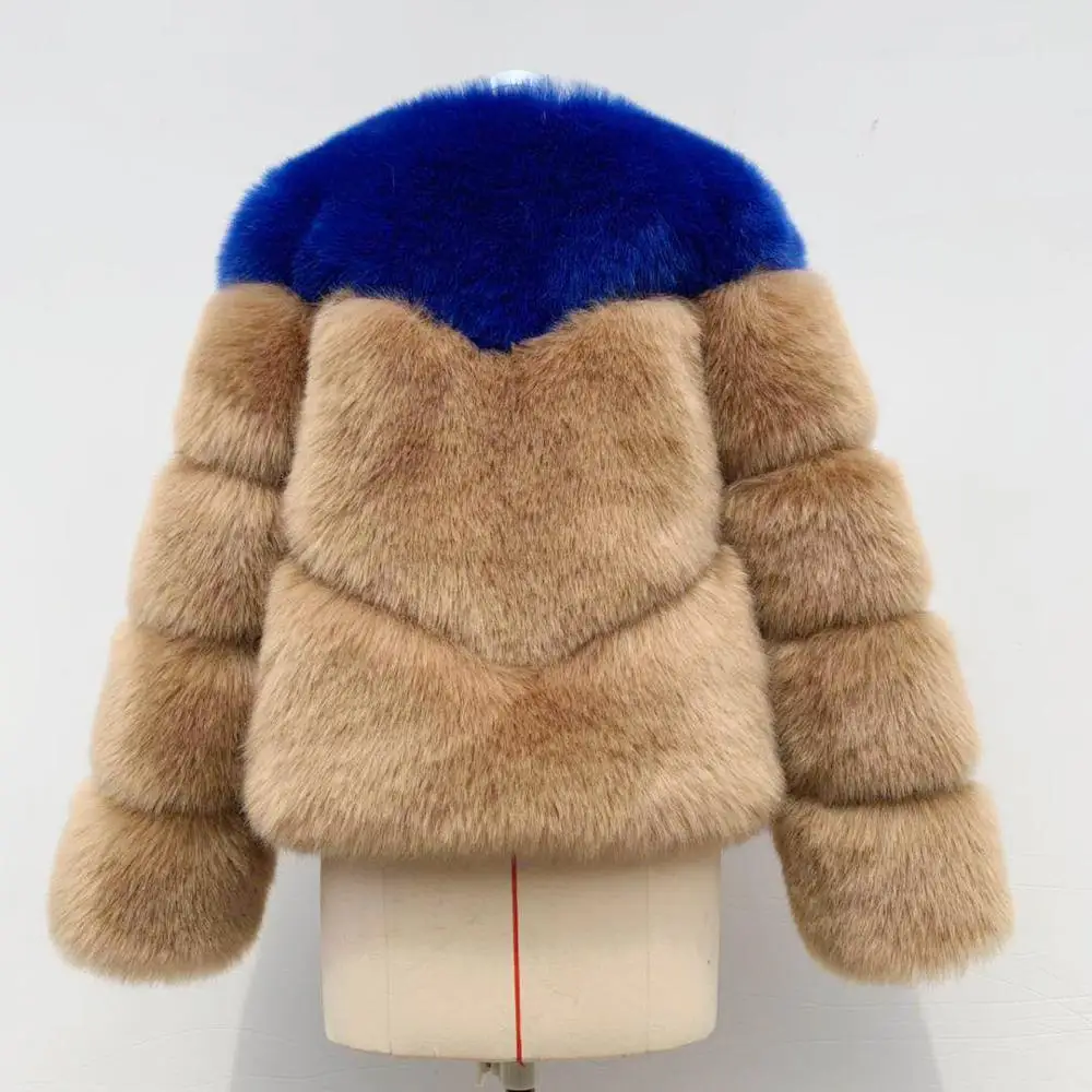 Savabien Luxury Warm Winter Faux Fur Coat Women Furry Soft Faux Fur Jackets New Ladies Fur Coats Parka Festival Streetwear