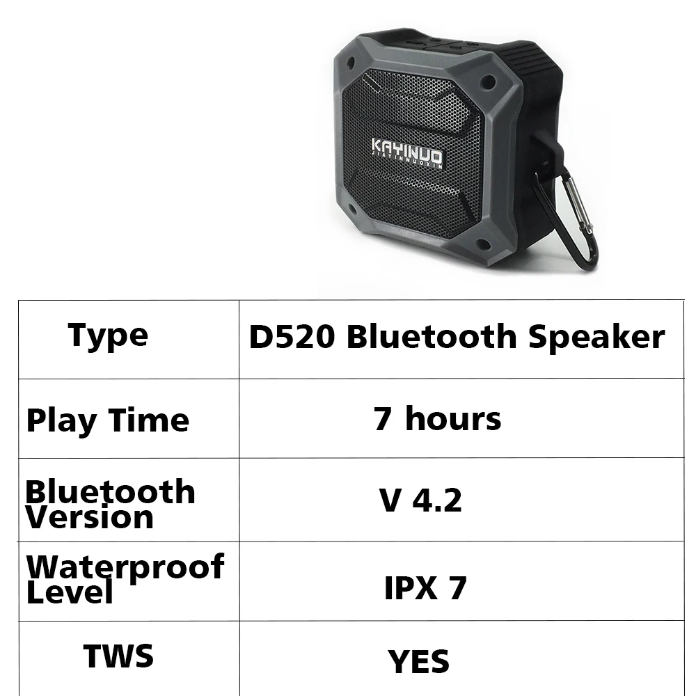 KAYINUO Открытый Мини Портативный bluetooth Динамик Мощный беспроводной TWS Колонка IPX7