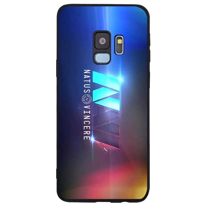 Гибкий чехол natus vincere navi Мягкий Силиконовый ТПУ черный для телефона Samsung Galaxy Note 8 9 S6