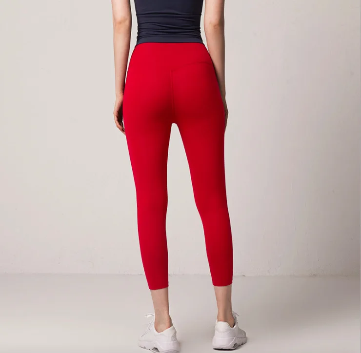 Женский новый стиль Фитнес длинные штаны для йоги Аэробика спортивные шорты