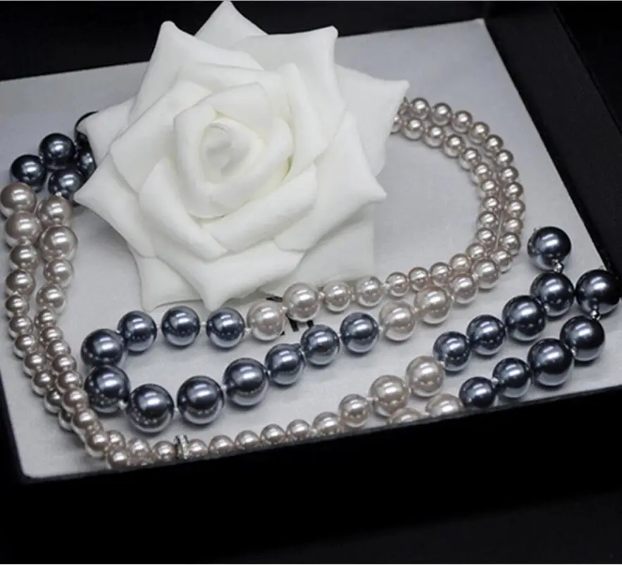 Jewelry Free Shipping Luxury jewelry accessory White color shell pearl long tassel sweater winter necklaces | Украшения и