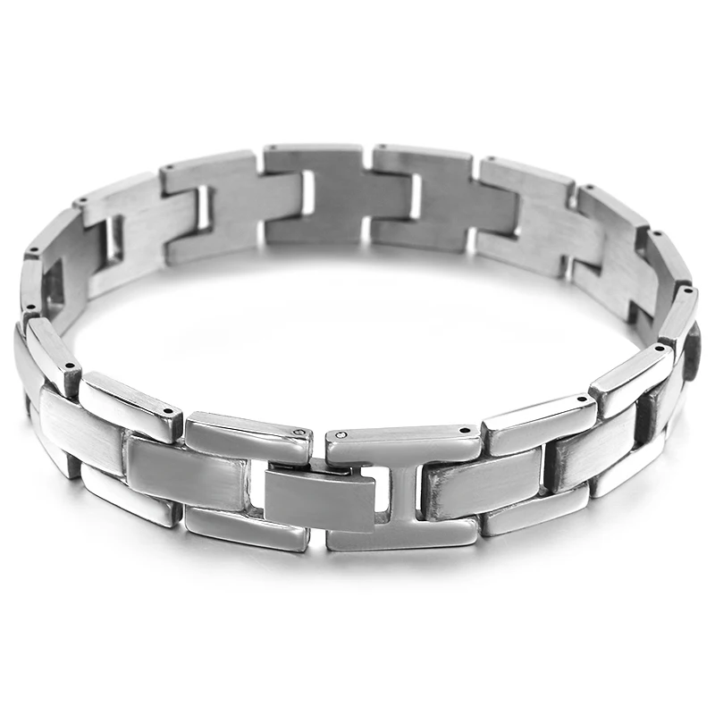 20.5CM 12MM Bijoux 8,4 ''14 мм мужской браслет из нержавеющей стали в классическом байкерском стиле на цепочке для подарка оптом WB032 - Окраска металла: 20.5CM 12MM