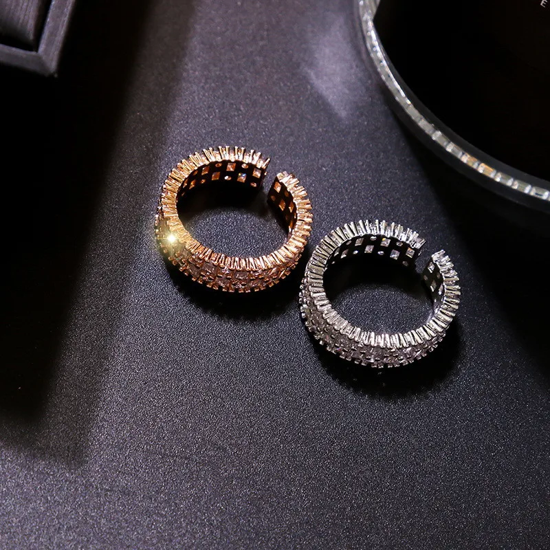 Массивные роскошные открытые кольца из циркона для женщин женские 2020 новые