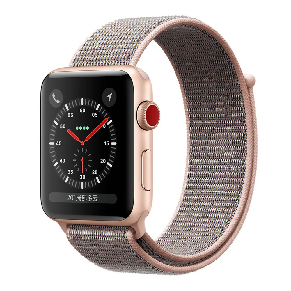 PinkSand Нейлоновый ремешок для Apple Watch серии 5 42 мм iwatch 44 мм ремешок 38 мм 40 мм iwatch sreies 4 3 2 pulseira браслет ремешок для часов - Цвет ремешка: PinkSand