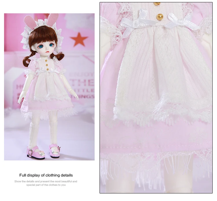 BJD SD Кукла Одежда 1/6 розовый стиль для Linachouchou тела YF6-452 куклы аксессуары luodoll