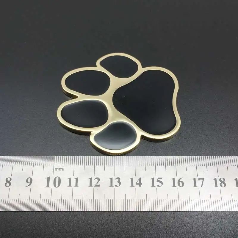 3D автомобиль металлический медведь собака животные лапа ноги принты значок