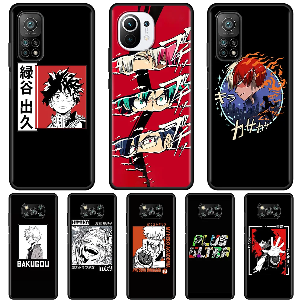 

Phone Case For Xiaomi Mi 10T Pro 11 Lite 5G Note 10 11X 9T CC9 CC9E 8Lite 11 UItra 9 SE Back Cover Capa My Hero Academia Anime