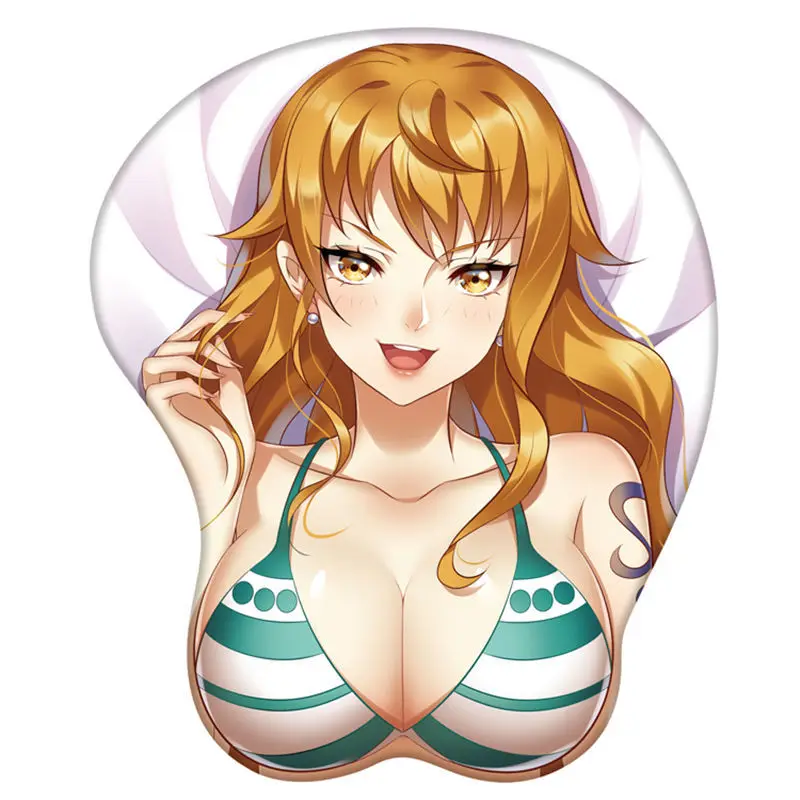 Силиконовый 3D коврик для мыши косплея из аниме ONE PIECE Nami ткань лайкра браслеты
