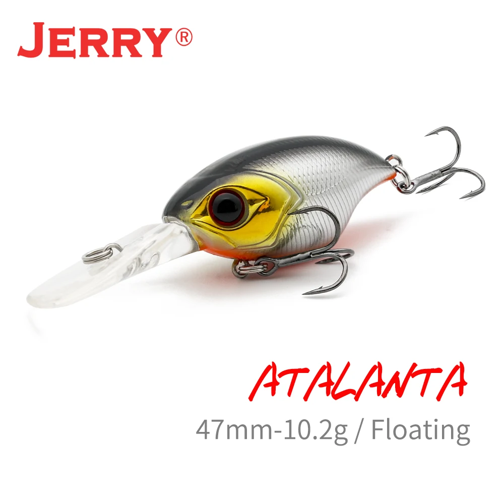 

JERRY 47mm 10g Floating Shad Rattling Wobblers Trout Perch Fishing Lures Freshwater Crank Bait