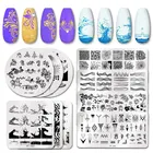 Трафареты для стемпинга из нержавеющей стали с изображением розовых цветов