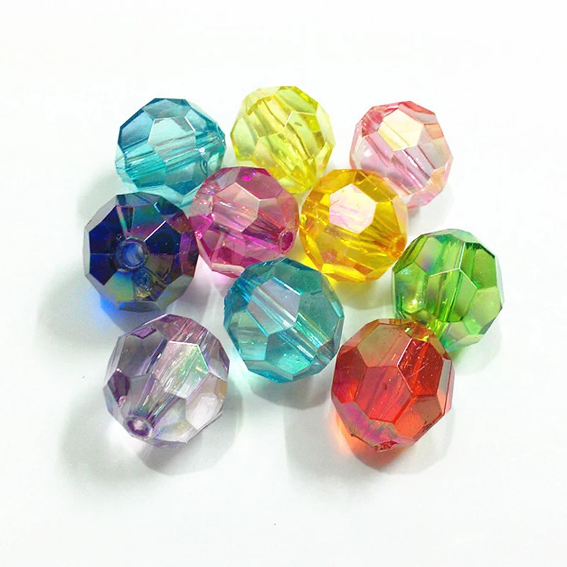 

Wholesale 20mm 110pcs/bag Transparent Big Faceted AB Beads