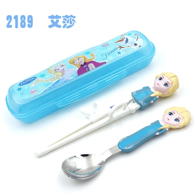 Детская посуда Disney из нержавеющей стали портативная обучающая ложка