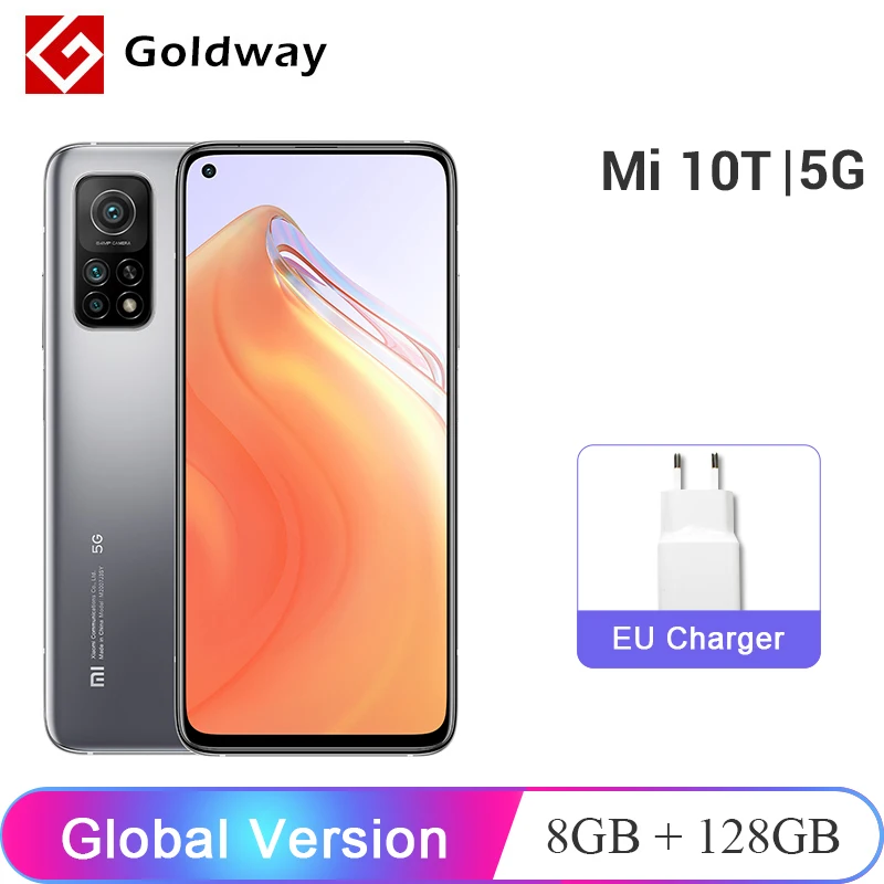 Глобальная версия Xiaomi Mi 10T 8 Гб RAM 128 ГБ ROM 5G мобильный телефон Snapdragon 865 64MP Тройная