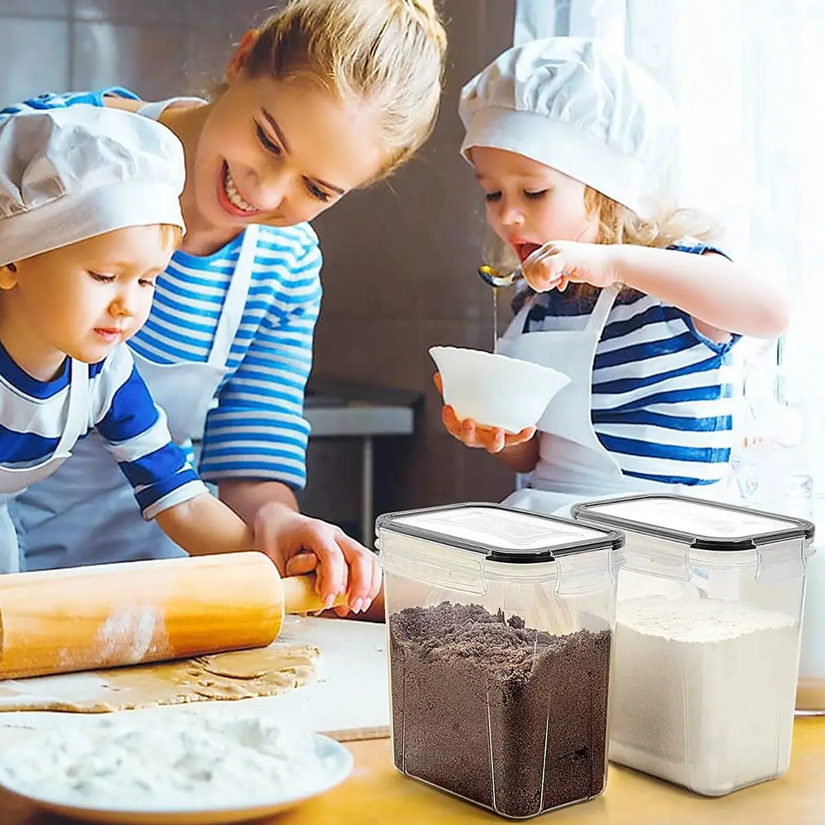 

Герметичные банки для еды, 6 шт., 1,6 л/3,6 л