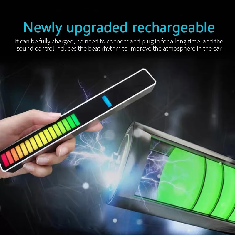 

Sound Control Light RGB Voice-Activated Music Rhythm Ambient Light With 32 LED Colorful Car Home Decoration Lamp For Car Home