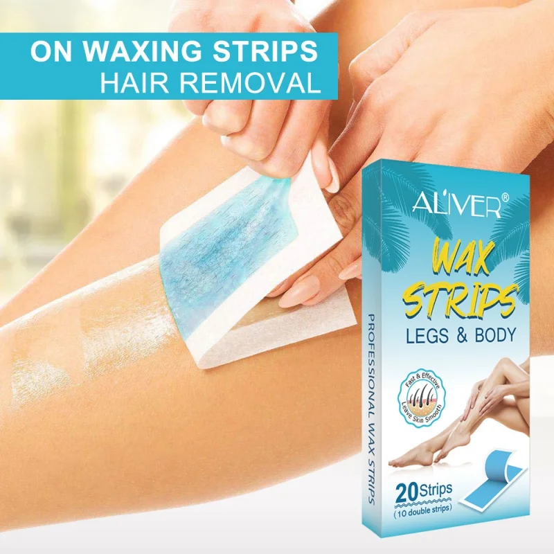 

Double-sided 20 Stickers Depilatory Wax Paper Disposable Armpits Hands Whole Body Hair Removal Product S2