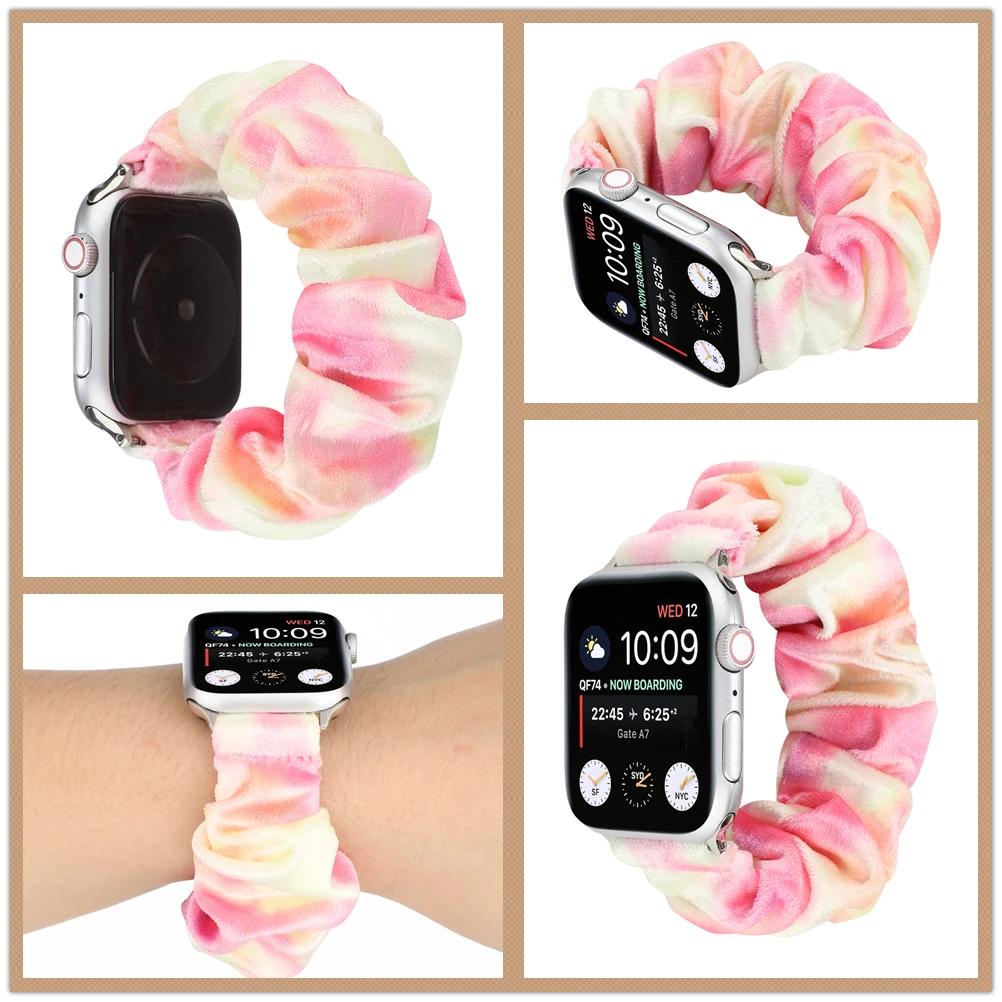 Мягкий теплый эластичный ремешок для часов Apple Watch 6 SE браслет iwatch 5 4 3 38/40/42/44 мм