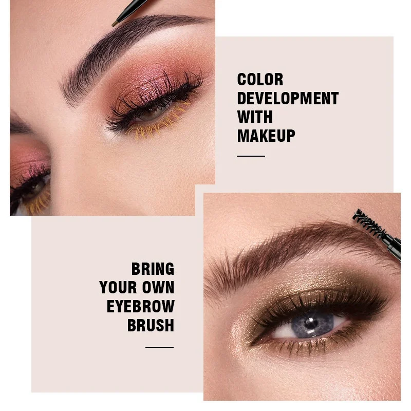 Langmanni Double Ends 1.5mm Eyebrow Pencil Ultra-slim Long Lasting Waterproof Natural Fine With Brush | Красота и здоровье