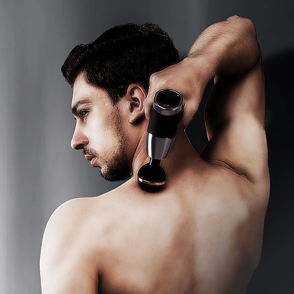 

20 Gear Electric Mini KH-525 Fascia Massage Gun With 4 Heads Cordless Machine Muscle Exercising Flesh Pain Relief Body 110-240V