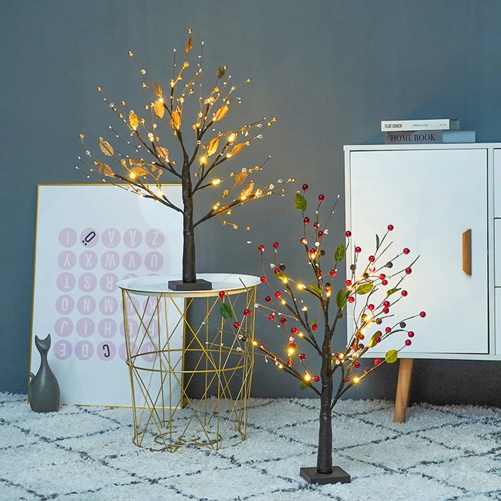 

24 LED Tree Light Desk Lamp Home Living Room Centerpiece Decor Fairy Lights