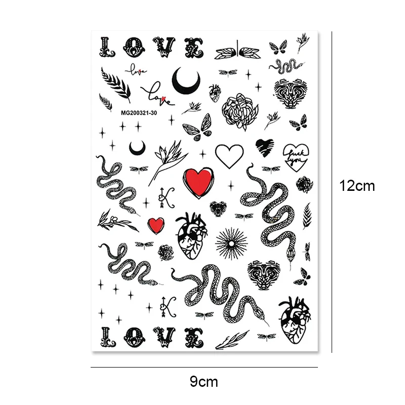 1 шт. 3d-наклейка для ногтей Переводные красивые картинки клейкие наклейки