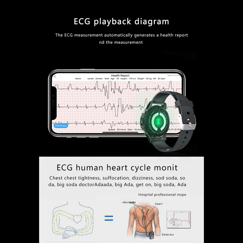 

P8 Smart Watch with Camera Fitness Tracker Multi Sports Smart Bracelet