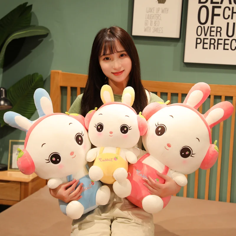 Kawaii Фруктовый кролик наушники фрукты Косплей плюшевые животные игрушка подушка