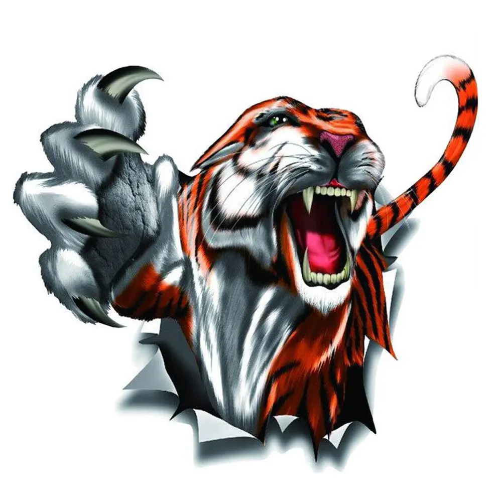 DSYCAR 2 шт./лот наклейки на автомобиль дикие тигровые когти охотничьи тело