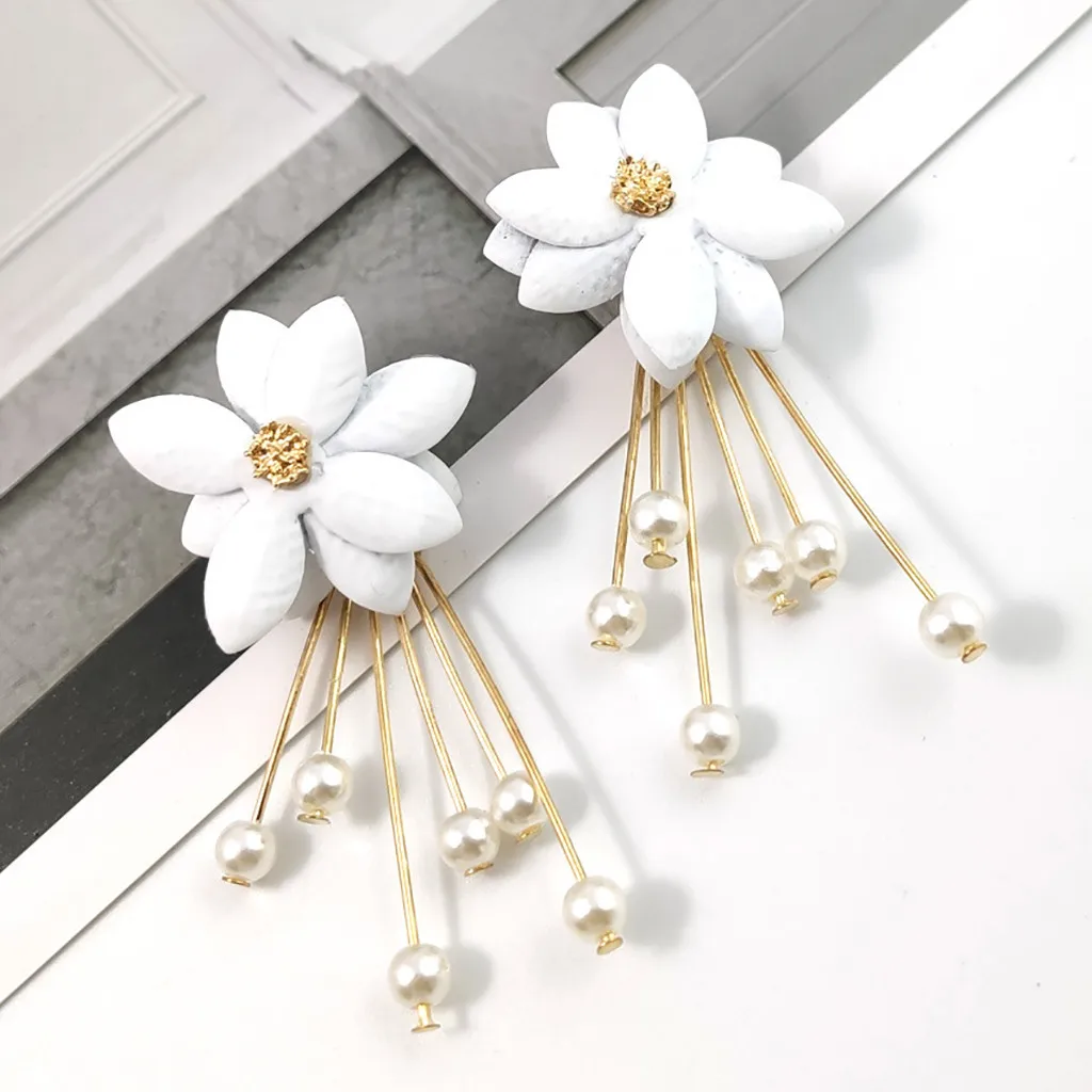 Аксессуары серьги гвоздики Висячие подвески капли дикий темперамент 2019 цветок