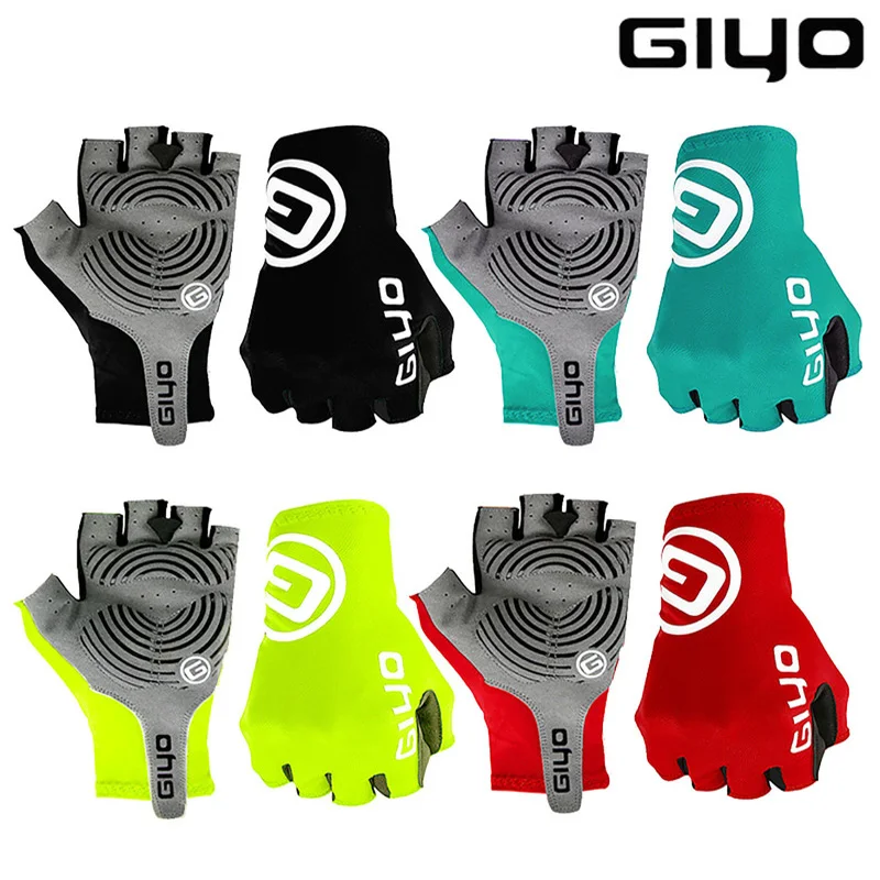 

Giyo Half-finger Gloves Anti-slip Bicycle Mitten Lycra Fabric Men's Cycling Fingerless Gloves MTB Road Bike Summer Short Gloves
