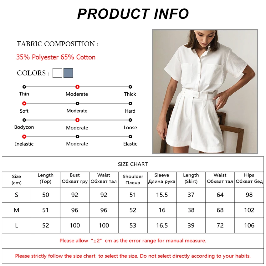 

OOTN Casual White 2 Piece Sets Womens Outfits Shorts Suits Ladies Short Sleeve Top Shirt And Pants Two Piece Summer Set Blue