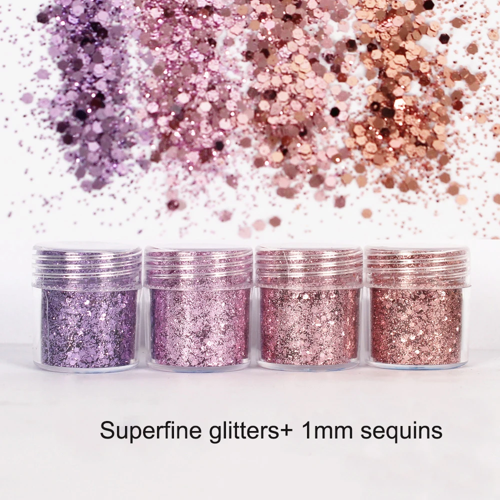 Набор из 4 горшков фиолетового и розового цвета УФ-полимерные украшения