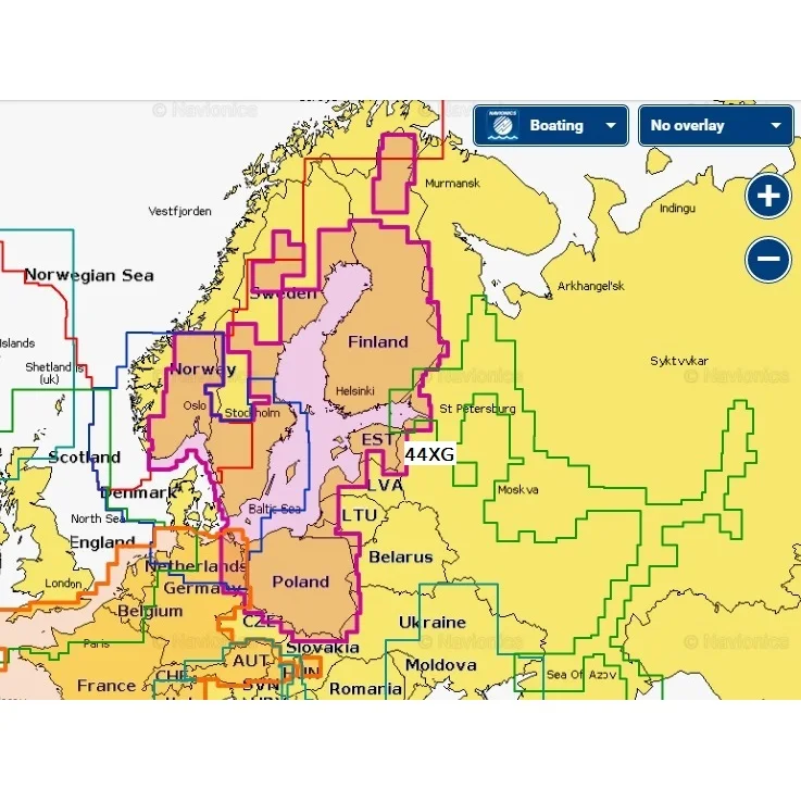 Navionics Plus 44XG Балтийское море на карте 8 Гб | Спорт и развлечения