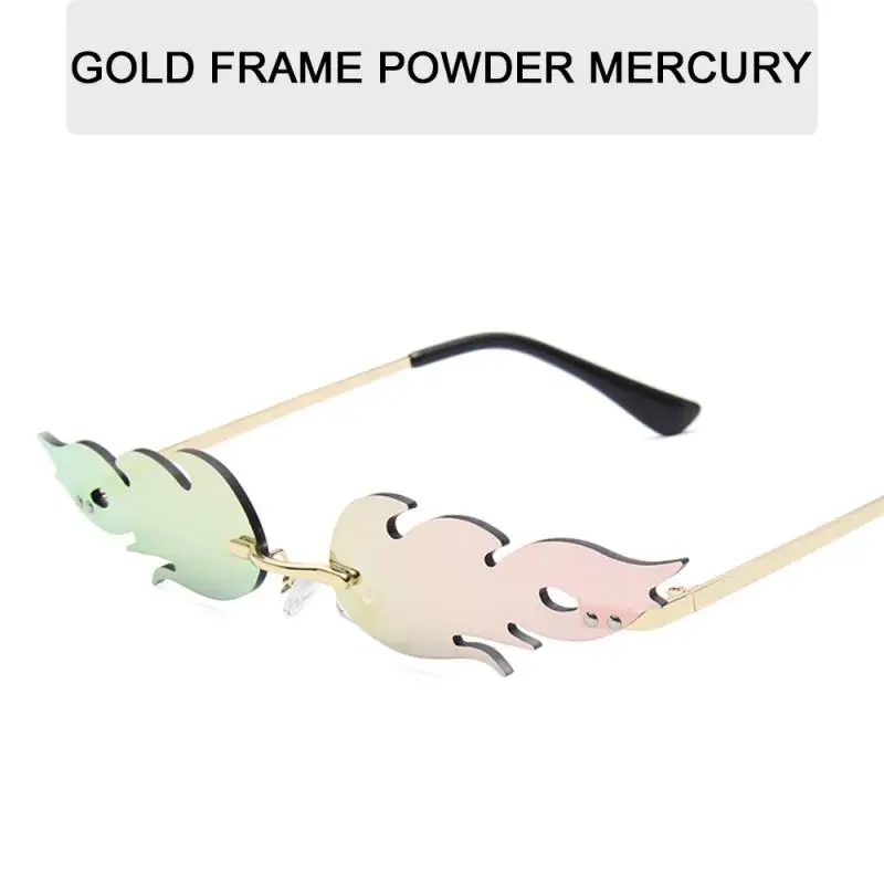 Солнцезащитные очки женские без оправы шикарные дорожные солнечные в форме