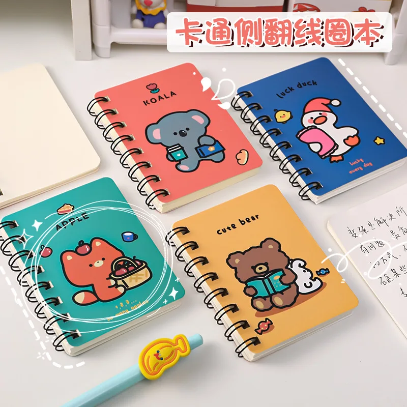 

Cute Cartoon Rollover Coil Notebook Student 32k Blank Notebook A7 Pocket Memo Diary Small Notebook Korean Stationery