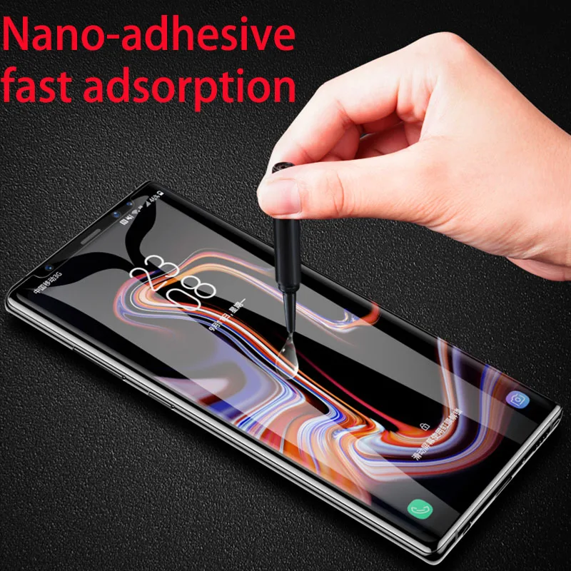 Прозрачный изогнутый УФ жидкий Полный Клей закаленное стекло для LG V30 V40 V50 защита