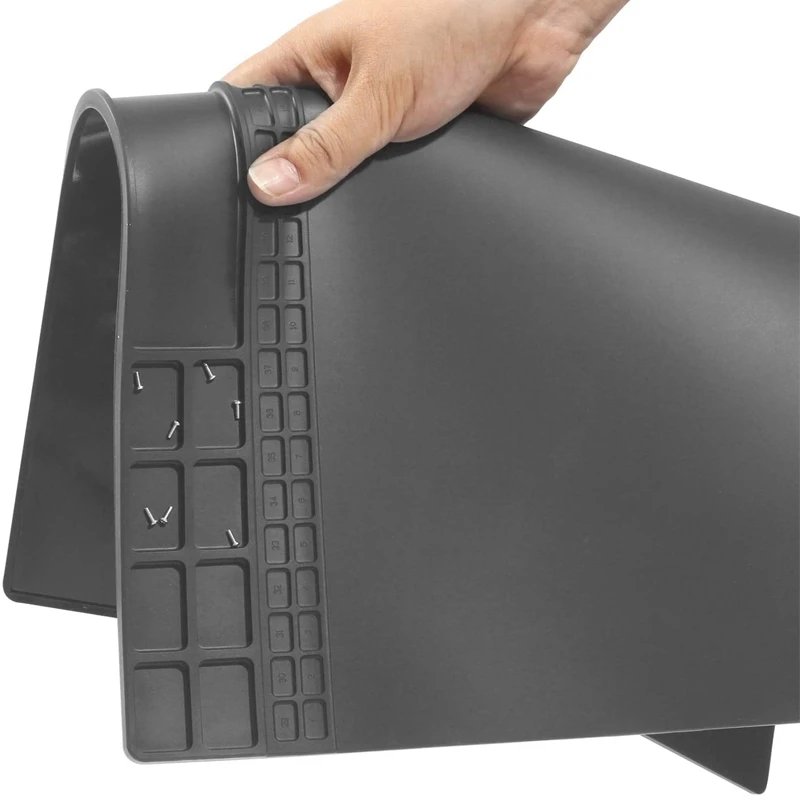 

TOP Soldering Mat Heat Resistant netic Silicone Electronic Repair Mat for Cellphone, Computer, Heat Insulation Pad